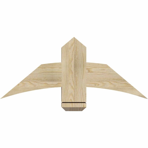 Ekena Millwork Bellingham Rough Sawn Timber Gable Bracket, Douglas Fir, 36"W x 15"H x 4"D x 6"F, 10/12 Pitch GBW036X15X0406BEL00RDF - main